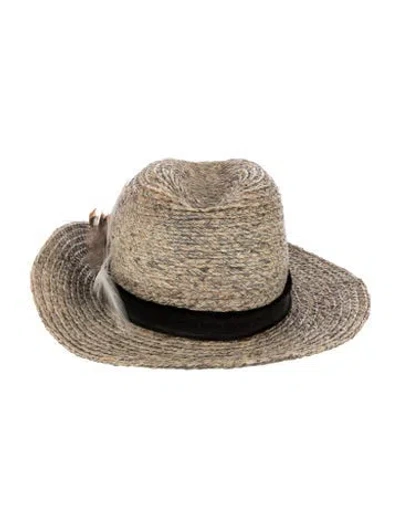 Pre-owned Zadig & Voltaire Woven Fedora Hat In Neutrals