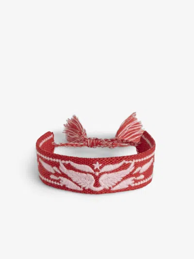 Zadig & Voltaire Woven Zadig Bracelet In Red