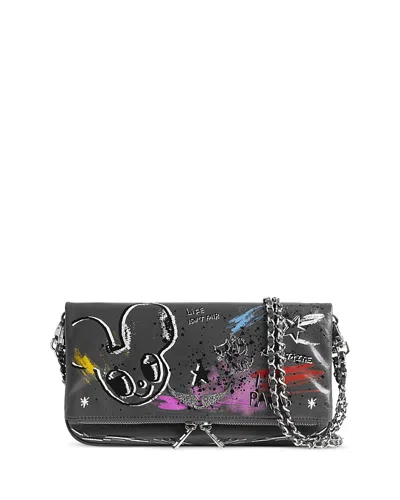 Zadig & Voltaire X Humberto Cruz Rock Leather Clutch In Black