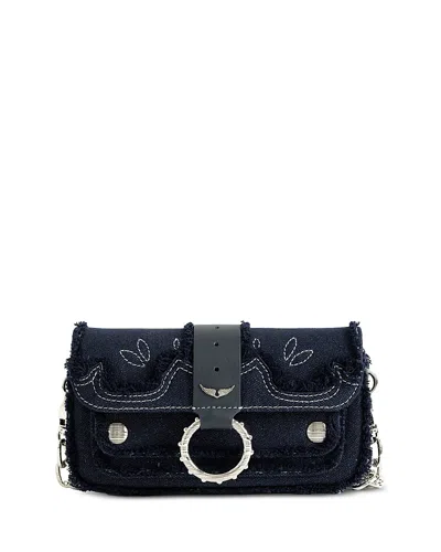 Zadig & Voltaire X Kate Moss Denim Wallet In Blue