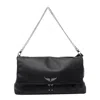 Zadig & Voltaire Xl Rocky Shoulder Bag In Black