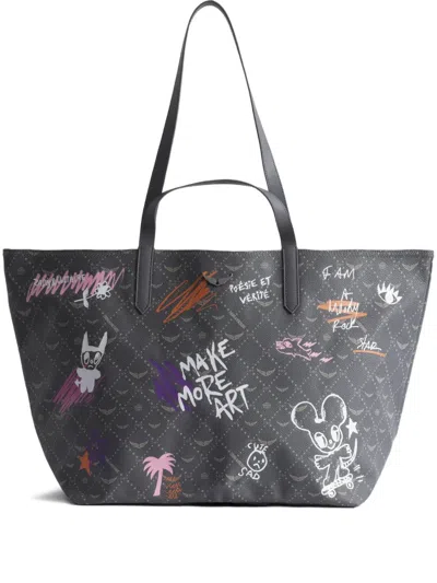 Zadig & Voltaire Z Extra Large Monogram Shopper Tote In Multi