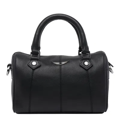 Zadig & Voltaire Xs Sunny Vibe Grained-leather Tote Bag In Black