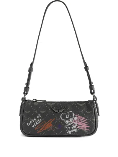 Zadig & Voltaire Z Monogram Graphic Shoulder Tag In Gray