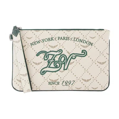 Zadig & Voltaire Z Monogram Pouch In White