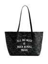 Zadig & Voltaire Z Monogram Rock-n-roll Tote Bag In Black