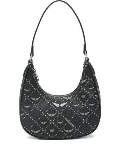 Zadig & Voltaire Z Night Out Logo Graphic Shoulder Bag In Black