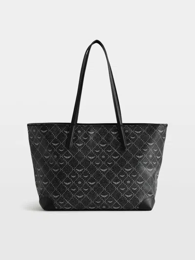 Zadig & Voltaire Z Shopper Monogram Bag In Black