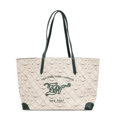 Zadig & Voltaire Z Shopper Monogram Tennis Bag In Cream