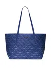 Zadig & Voltaire Z Shopper Wings Monogram Shoulder Bag In Blue