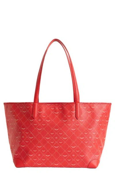 Zadig & Voltaire Z Shopper Extra Large Monogram Coated Canvas Tote In Red