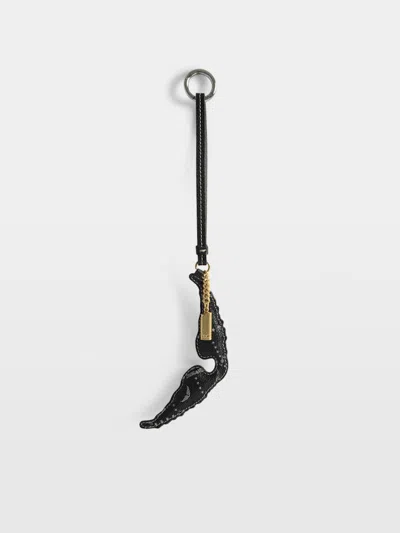Zadig & Voltaire Z Wings Monogram Keyring In Black