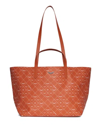 Zadig & Voltaire Z Xl Printed Leather Tote Bag