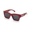 Zadig & Voltaire Square Frame Sunglasses In Red