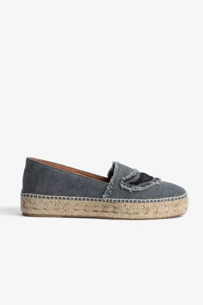 Zadig & Voltaire Zadig Canvas Espadrilles In Multi