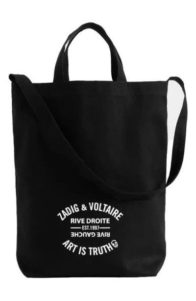 Zadig & Voltaire Zadig Canvas Tote In Black
