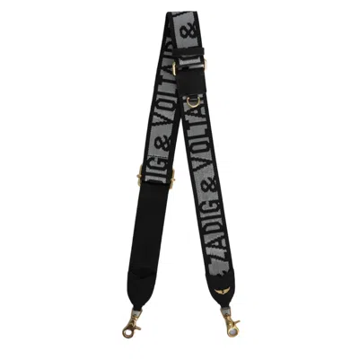 Zadig & Voltaire Zadig Glitter Shoulder Strap In Grey