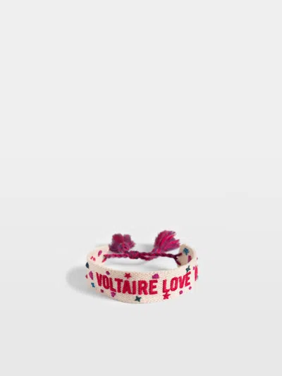 Zadig & Voltaire Zadig Love Woven Bracelet In Pink