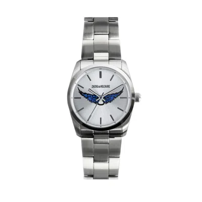 Zadig & Voltaire Zadig Strass Wings Watch In Grey