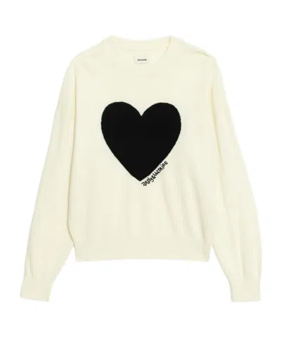 Zadig & Voltaire Gaby Heart Intarsia Sweater In Multi