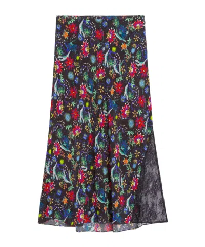 Zadig & Voltaire Zadig  Voltaire Ink Printed Midi Skirt In Black