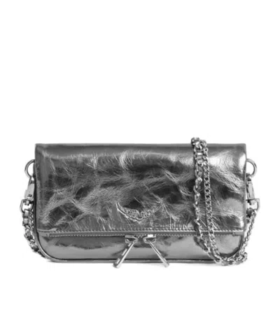 ZADIG & VOLTAIRE ZADIG  VOLTAIRE ROCK NANO VINTAGE METAL CLUTCH BAG