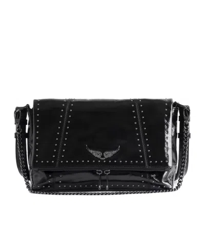 Zadig & Voltaire Zadig  Voltaire Studded Shoulder Bag In Black