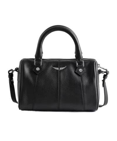 Zadig & Voltaire Xs Sunny Vibe Grained-leather Tote Bag In Black