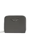 Zadig & Voltaire Zip-around Wallet In Gray