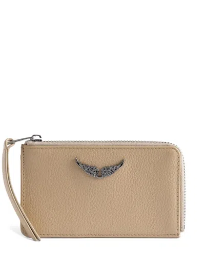 Zadig & Voltaire Zip-fastening Wallet In Neutral
