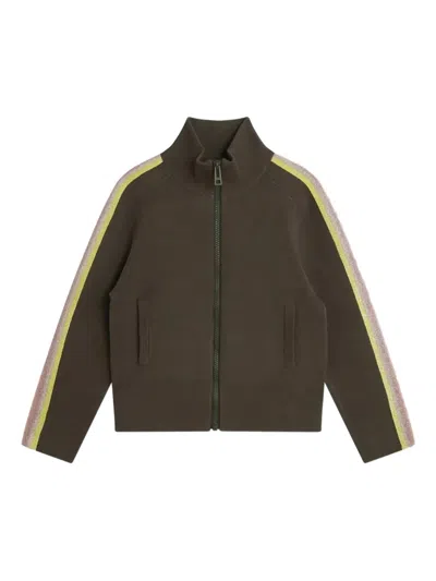 Zadig & Voltaire Zip Logo Sweater In Brown