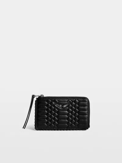 Zadig & Voltaire Zv Card Card Holder In Black
