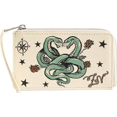 Zadig & Voltaire Zv Card Tattoo Leather Card Case