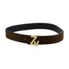 Zadig & Voltaire Womens Wood Zv Initiale Branded-buckle Suede Belt In Brown