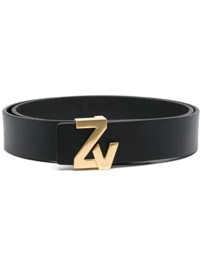Zadig & Voltaire Zadig&voltaire Zv Initiale La Belt 30mm Natur Accessories In Black