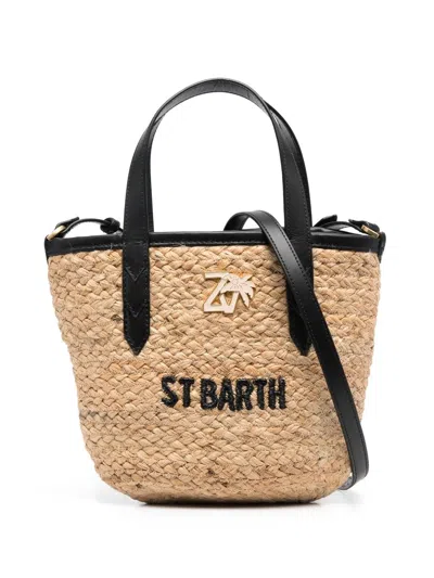 Zadig & Voltaire Zv Initiale Woven Tote Bag In Nude