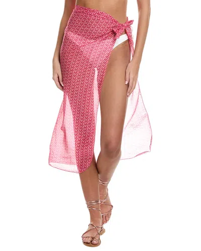 Zadig & Voltaire Zv Mono Long Pareo In Pink