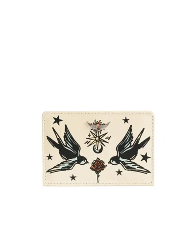 Zadig & Voltaire Zv Pass Tattoo Card Holder In Multi