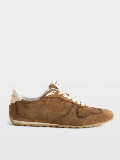 Zadig & Voltaire Zv Suede Dance Sneakers In Brown