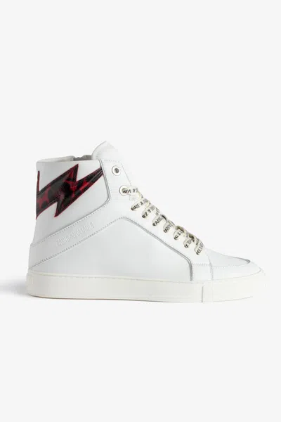 Zadig & Voltaire Zv1747 High Flash High-top Sneakers In White