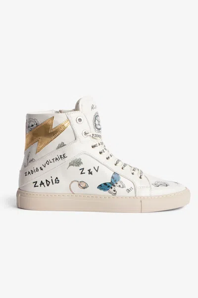Zadig & Voltaire Zv1747 High Flash High-top Trainers In Multi