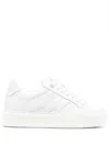 Zadig & Voltaire Logo-embossed Leather Low-top Sneakers In White