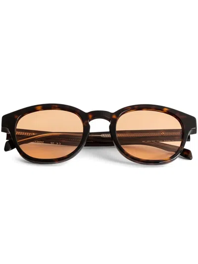 Zadig & Voltaire Zv23h6 Round-frame Sunglasses In Brown