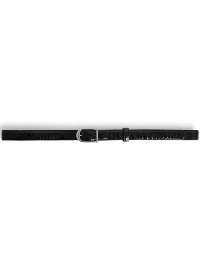 ZADIG & VOLTAIRE 20MM CROCODILE-EMBOSSED BELT