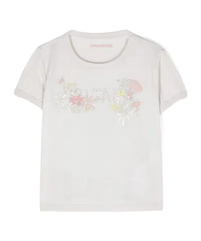 Zadig & Voltaire Kids' Alister Floral-print T-shirt In White