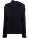 Zadig & Voltaire Alma Cashmere Knitted Jumper In Encre