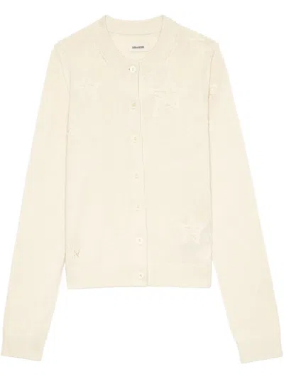 Zadig & Voltaire Alpha Seco Cardigan In Ecru
