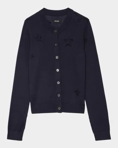 ZADIG & VOLTAIRE ALPHA SECO STARS CARDIGAN