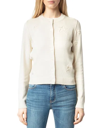 ZADIG & VOLTAIRE ALPHA SECO STARS SILK & CASHMERE CARDIGAN