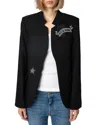 Zadig & Voltaire Art Is Truth Blazer In Encre